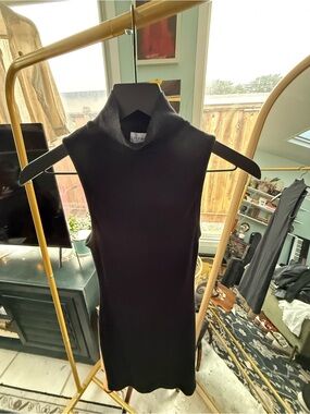 Clyque the Label Ayla Mini Black Sleeveless Turtleneck Mini Dress